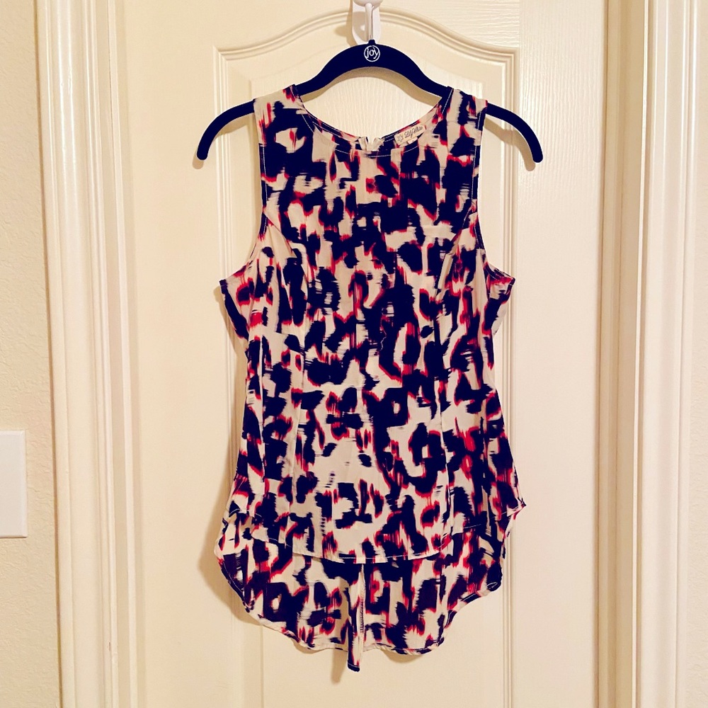 Lily White Hi-Lo Sleeveless Blouse
